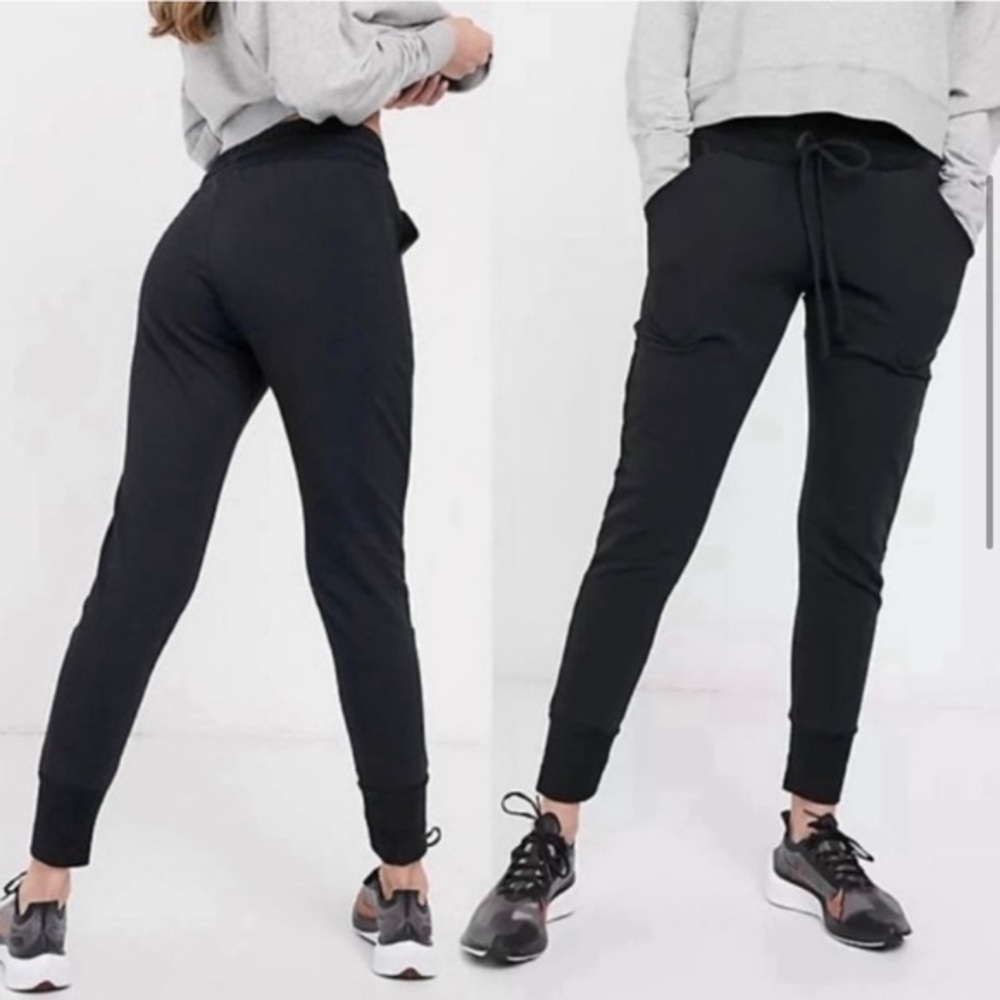 Versatile Black Track Pants with Tapered Fit